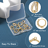 10Pcs 5 Style Brass Micro Pave Cubic Zirconia Hoop Earring Findings EJEW-TA0001-24-4