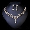 Alloy & Rhinestone Studs Earrings & Necklaces Set PW-WG1364A-08-1