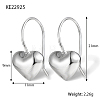 Rhodium Plated 925 Sterling Silver Dangle Earrings KH4306-2