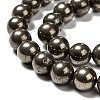 Natural Pyrite Beads Strands G-L031-8mm-01-2