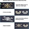 16Pcs 4 Style 201 Stainless Steel Pendant Links STAS-DC0002-64-3