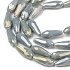 Electroplated Opaque Glass Beads Strands EGLA-L015-FR-B19-01-2