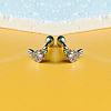 Angel Wing Heart 316L Surgical Stainless Steel Pave Cubic Zirconia Tongue Rings FS-WG901EE-01-1