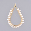 Natural Cultured Freshwater Pearl Pendants PALLOY-JF00415-1