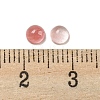 Cherry Quartz Glass Cabochons G-H309-03-10-3