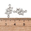 Brass Micro Pave Clear Cubic Zirconia Connector Charms KK-L270-05P-3