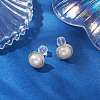 Natural Pearl Ear Studs EJEW-P286-01P-4