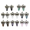 Natural Mixed Stone Faceted Pointed Bullet Big Pendants G-Q165-01AS-1
