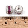 925 Sterling Silver Pave Deep Pink Cubic Zirconia Beads SE-CBAF1B2-12B-P-2