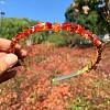 Natural Carnelian Hair Bands PW-WGC1C33-48-1