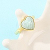 Natural Amazonite Finger Rings with Brass Findings G-H353-03G-03-2