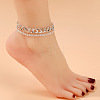 Alloy Crystal Rhinestone Double Layer Anklets WG690B2-33-1