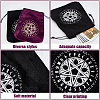 CREATCABIN 2Pcs 2 Colors Pentagram Runes Velvet Tarot Cards Storage Drawstring Bags TP-CN0001-07-6