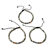 Natural African Turquoise(Jasper) & Non-magnetic Hematite Beaded Adjustable Bracelets for Unisex BJEW-K251-09W-4