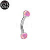 G23 Titanium Enamel Curved Barbell Eyebrow Rings WGC39D0-04-1