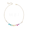 Glass & Shell Pearl Pendant Necklaces NJEW-TA00225-3