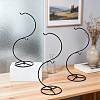 S-Shaped Iron Plant Display Stand with Hooks AJEW-WH0709-295-2