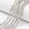 Electroplate Transparent Glass Beads Strands EGLA-A034-T8mm-E15-1