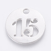 Non-Tarnish 304 Stainless Steel Pendants STAS-F233-15-P-1