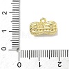 Brass Micro Pave Clear Cubic Zirconia Pendants KK-I476-03G-3