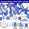 500Pcs 4 Styles Porcelain Mosaic Tiles PORC-SP0001-24-2