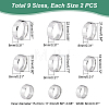 DICOSMETIC 18Pcs 9 Size 201 Stainless Steel Plain Band Ring for Men Women RJEW-DC0001-07B-2
