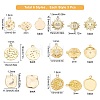 18Pcs 6 Style Brass Micro Pave Clear Cubic Zirconia Pendants & Alloy Rhinestone Pendants KK-SC0002-80-2