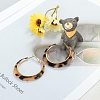 Leopard Print Alloy Acrylic Hoop Earrings FS-WGDDA9F-03-1