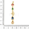 Brass Micro Pave Cubic Zirconia Big Pendants KK-K418-03C-G-3