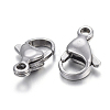 Tarnish Resistant 304 Stainless Steel Lobster Claw Clasps STAS-F182-01P-B-1