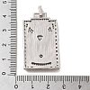 Brass Micro Pave Cubic Zirconia Pendants with Enamel KK-H458-01P-04-3