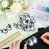 24Pcs 3 Style Cartoon Style Double Eye Embroidered Cloth Patches PATC-BC0001-05-3