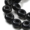 Synthetic Blue Goldstone Beads Strands G-P536-A18-01-4