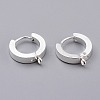 304 Stainless Steel Huggie Hoop Earrings Findings STAS-I167-01A-S-1
