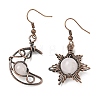 Natural Quartz Crystal Dangle Earrings G-H359-07R-05-4
