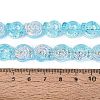 Electroplate Transparent Glass Beads Strands EGLA-Q136-02A-10-4