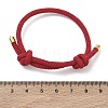 Adjustable Nylon Round Milan Cord Slider Bracelet Making FB-H001-01G-14-3