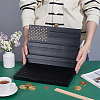 Wooden Commemorative Coin Organizer Slotted Display Stands ODIS-WH0086-228B-3