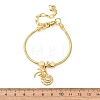 Comch Brass Micro Pave Clear Cubic Zirconia Charm Bracelets BJEW-H640-05A-G-5