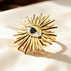 304 Stainless Steel Enamel Cuff Open Rings RJEW-H269-08G-1