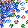 50Pcs 5 Colors Transparent Glass European Beads GPDL-TA0001-05-2