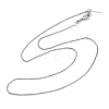 1MM Brass Box Chain Adjustable Slider Necklaces KK-H533-10B-P-4