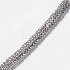 304 Stainless Steel Mesh Chain Necklaces STAS-F028-01A-3