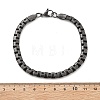 304 Stainless Steel Box Chains Bracelets for Women Men BJEW-A031-04A-AS-4