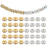 Unicraftale 120Pcs 2 Colors Brass Grade A Rhinestone Spacer Beads RB-UN0001-13-1