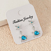 Alloy Rhinestone Dangle Styd Earrings FS-WG4B530-01-5
