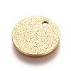 Ion Plating(IP) 304 Stainless Steel Textured Pendants STAS-I098-01-12mm-G-2