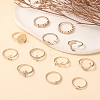 12Pcs Alloy Rhinestone Plain Band Rings PW-WG042B3-01-4