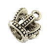 Tibetan Style Alloy 3D Crown Charms TIBEP-3584-AS-RS-2