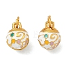 Alloy Enamel Christmas Bell Charms ENAM-B037-03G-02-1